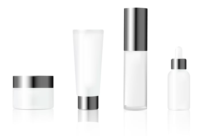 Realistic Containers Cream