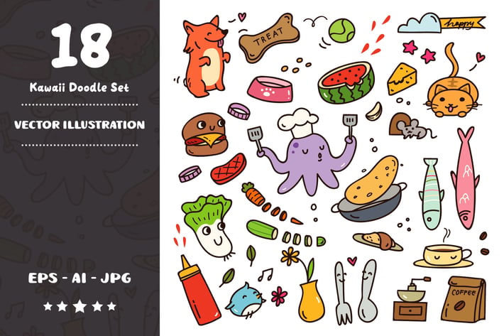 Kawaii Doodle Set