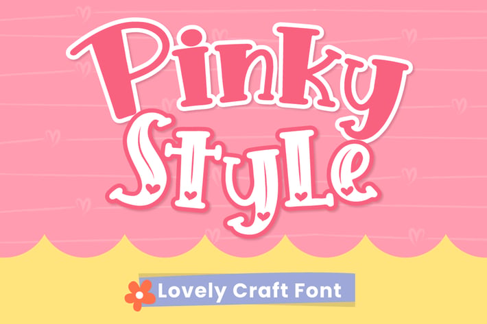 Pinky Style - Lovely Craft Font