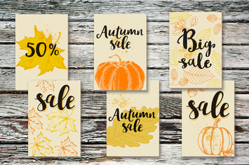 Autumn Seasonal Sale Tags
