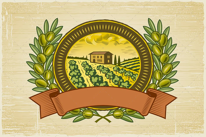 Olive Harvest Label