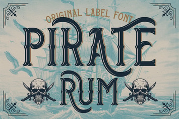 Pirate Rum Vintage Label Font