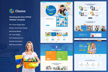 Cleana - Cleaning Services HTML5 Website Template 