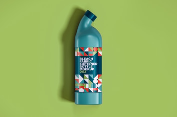 Bleach Fabric Softener Bottle Mockup 002
