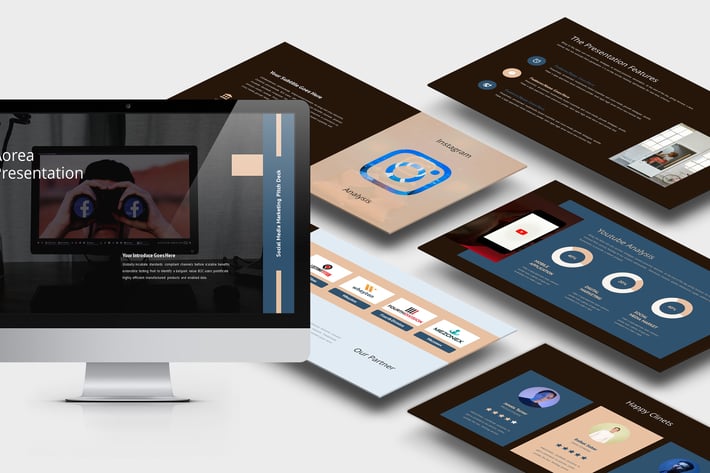 Aorea : Socmed Marketing Pitch Deck Powerpoint