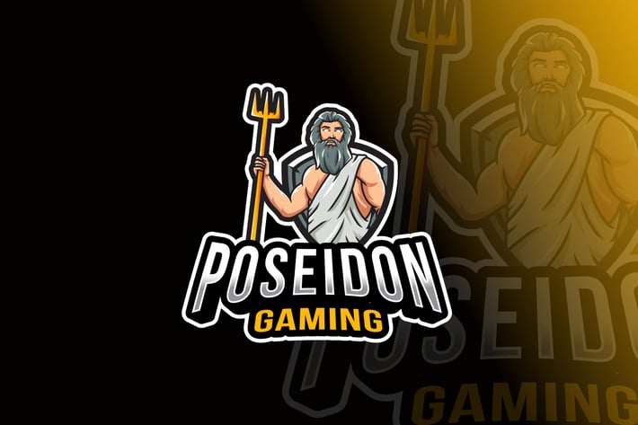 Poseidon Gaming Logo Template