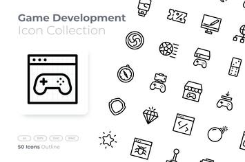 Game Development Outline Icon