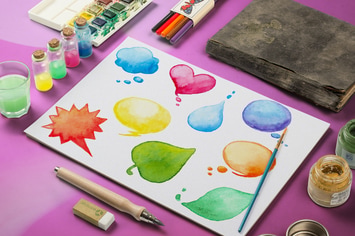 Watercolor Design Elements