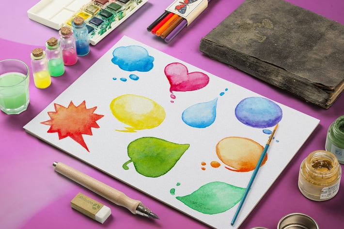 Watercolor Design Elements