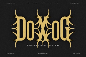 Doxog - Gothic Typeface Font