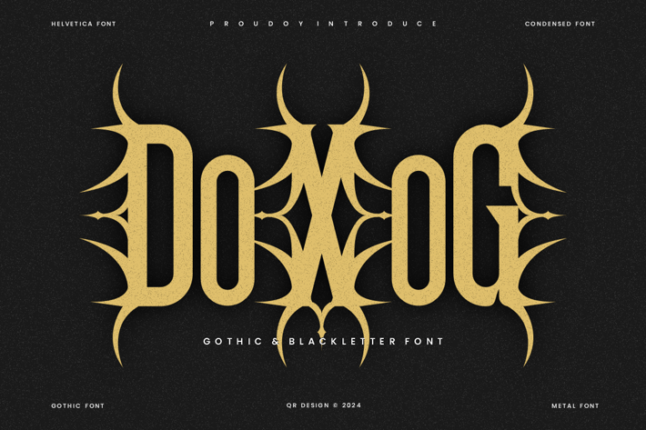 Doxog - Gothic Typeface Font