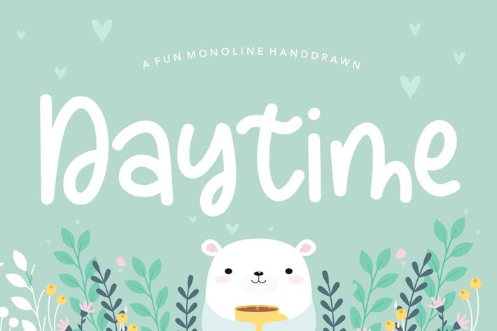 Daytime - Monoline Handwritten Logo Font