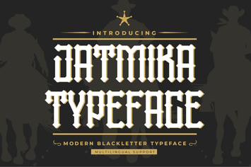 Jatmika Typeface - Modern Blackletter Typeface