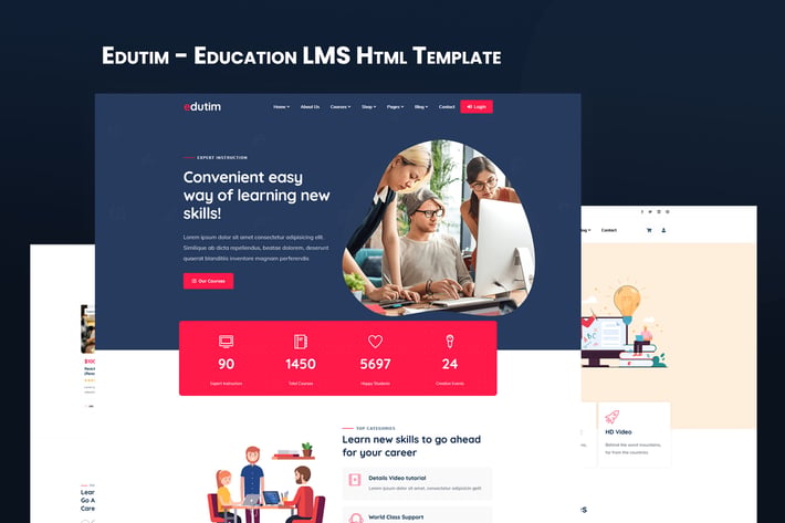 Edutim - Education LMS Html Template 