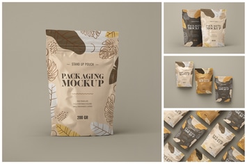 Stand Up Pouch Mockup Set
