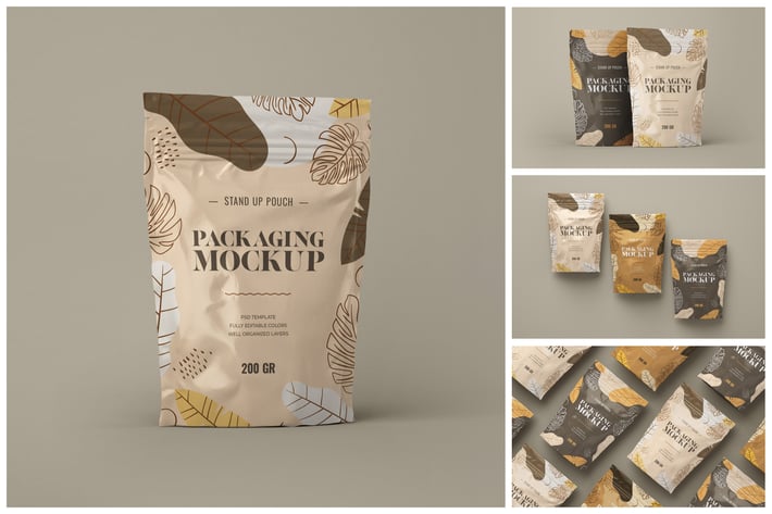 Stand Up Pouch Mockup Set