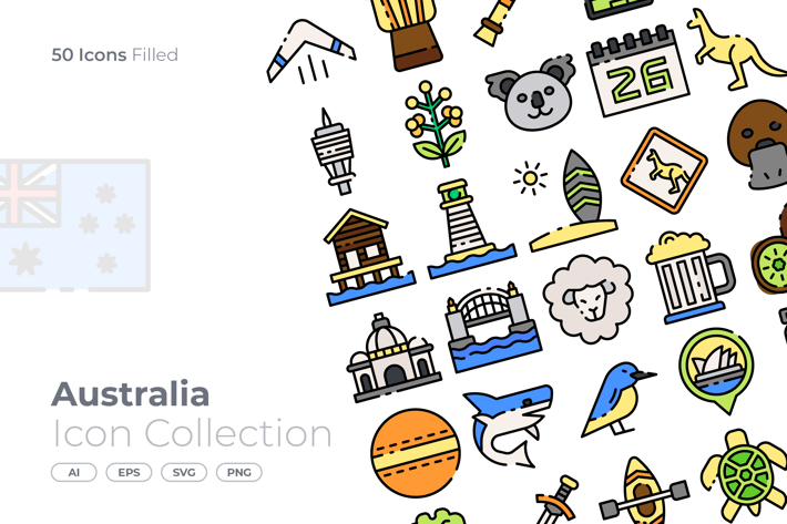 Australia Filled Icon