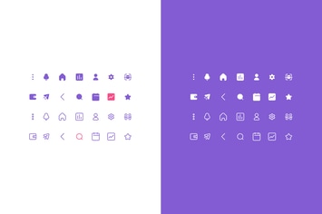 vector finance icons and money management
