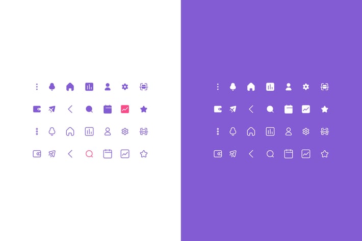 vector finance icons and money management