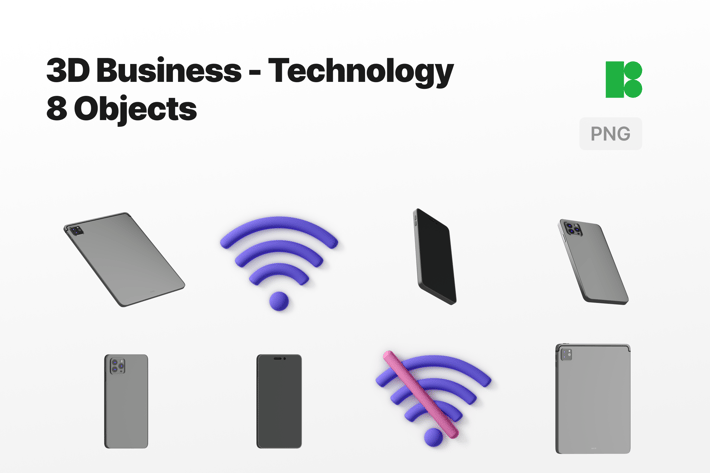 3D Business - Technology Objects
