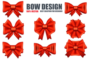 Realistic Red Bows