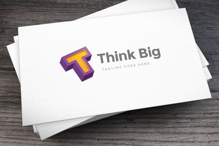 Think Big Letter T Logo Template