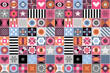 Mix of Abstract Geometric Patterns 