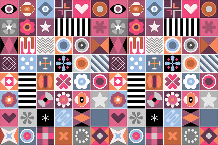  Mix of Abstract Geometric Patterns 