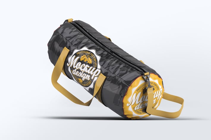 Barrel Sport Duffel Bag Mock-Up