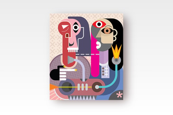 The Husband with his Wife fine art vector artwork