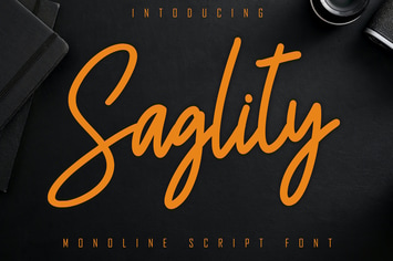 Saglity Monoline Script Font
