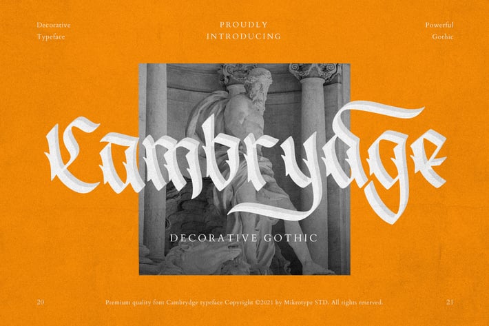 Cambrydge Gothic Advertisement Font