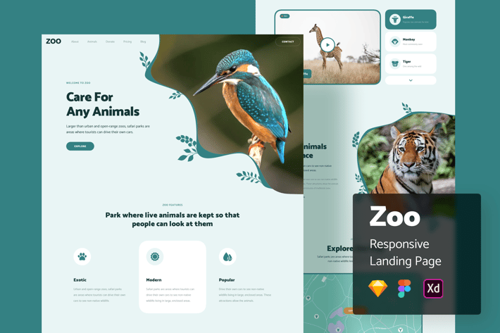 Zoo Responsive Landing Page
