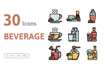 30 Beverage Icons