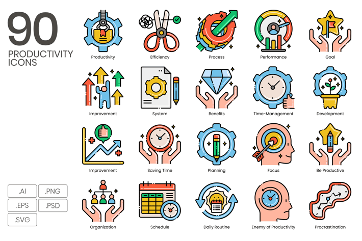 90 Productivity Icons