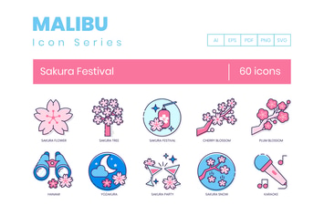 60 Sakura Festival Icons