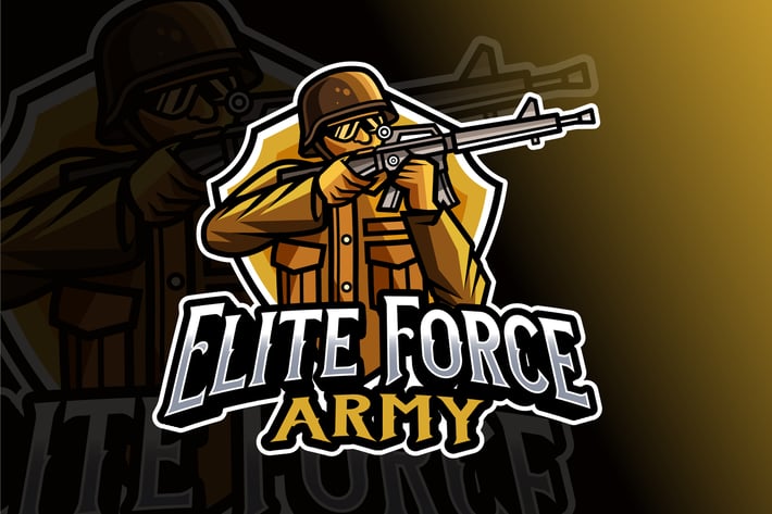 Elite Force Army Logo Template