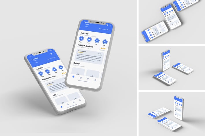 Phone X  Clay Presentation Mockup