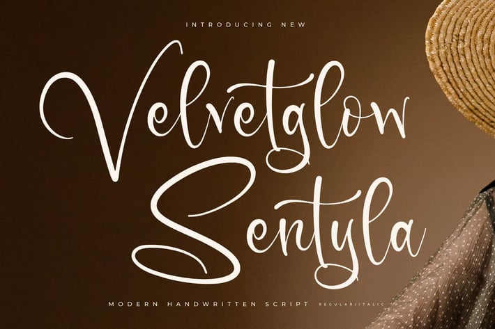 Velvetglow Sentyla Modern Handwritten Script
