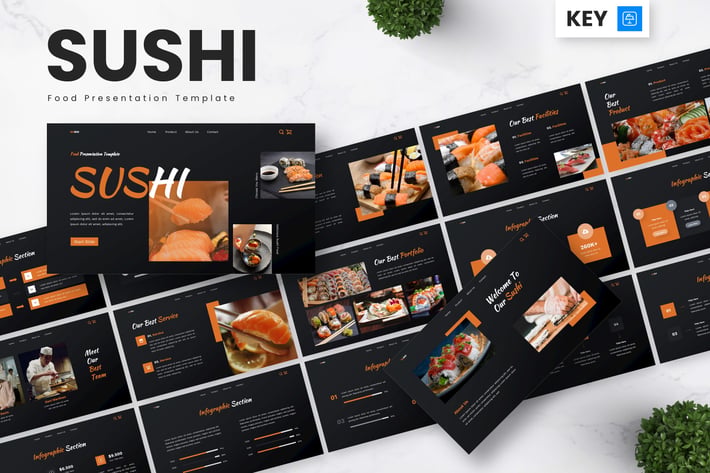Sushi - Food Keynote Templates