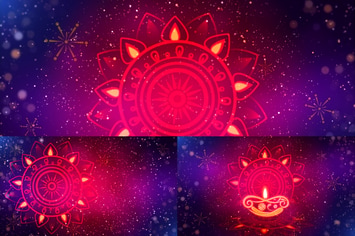 Diwali Rangoli With Particles