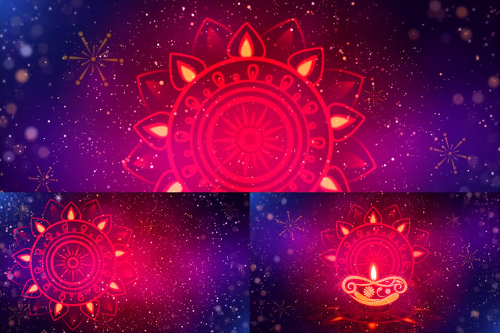 Diwali Rangoli With Particles