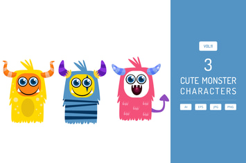 Cute Monster Characters Vol.11