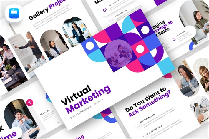 Virtual Marketing Keynote Presentation Template