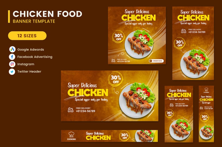 Food Chicken Banner Template