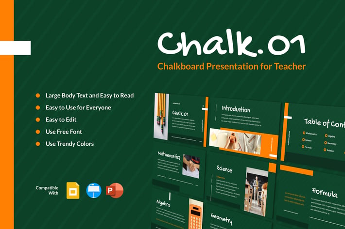 CHALK01 - Chalkboard Presentation for Teacher