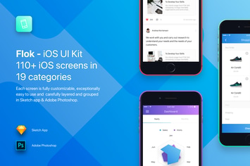 Flok - iOS UI Kit Template