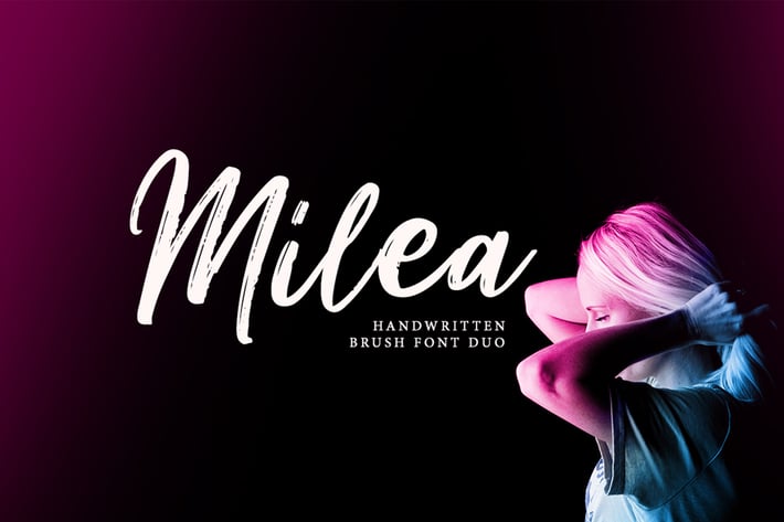 Milea - Handwritten Brush Font Duo