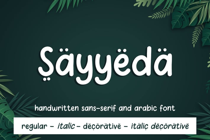 Sayyeda - Comic and Decorative Font