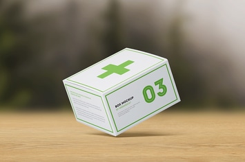 Package Box Mock-up: Flat Square Box